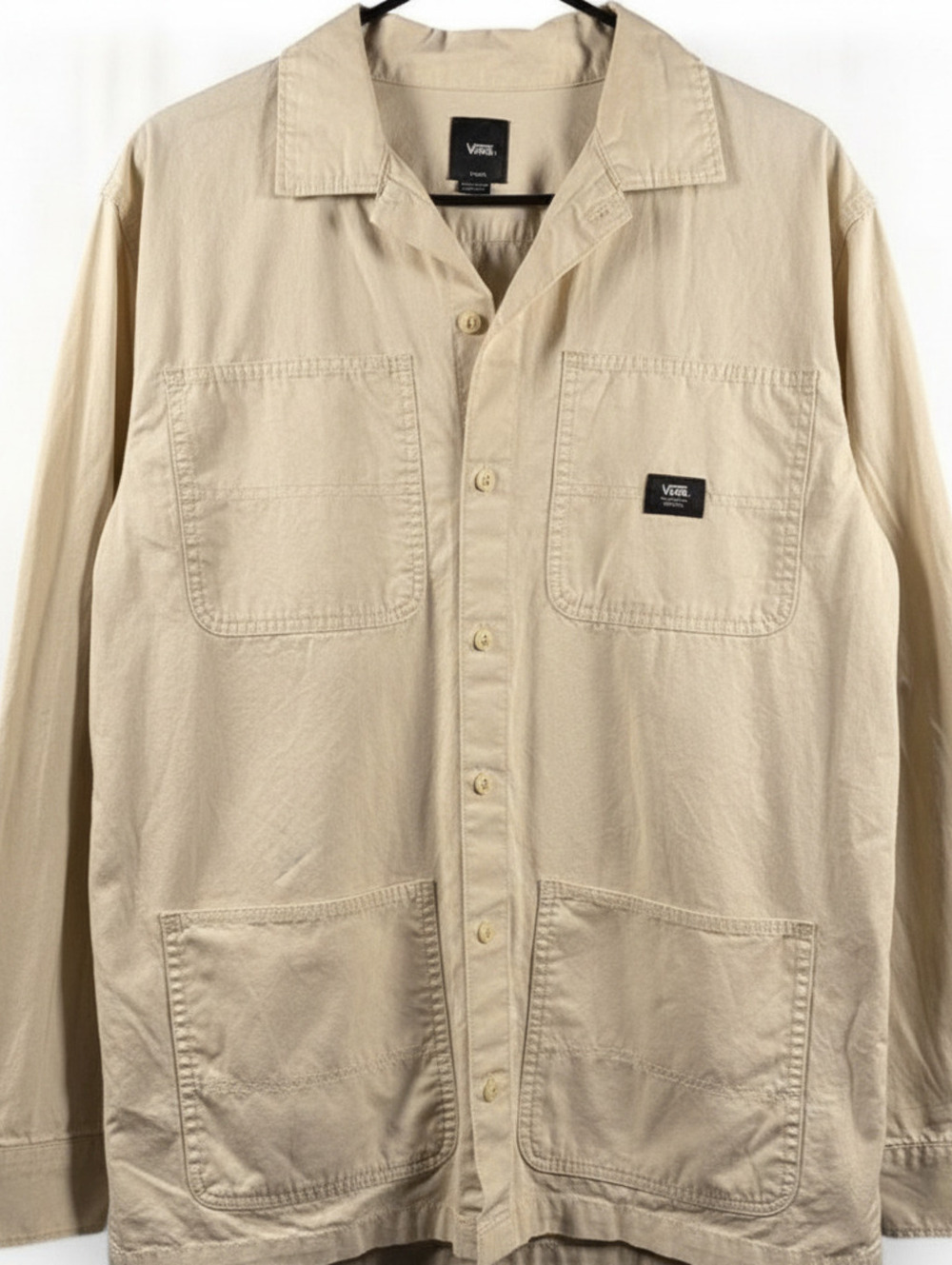 Vans Men's Cream and Tan Shirt